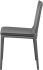 Palma Dining Chair (Dark Grey Leather with Dark Grey Legs)