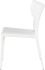 Wayne Dining Chair (White Leather with White Legs)