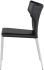 Wayne Dining Chair (Black Leather with Silver Legs)