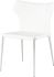 Wayne Dining Chair (White Leather with Silver Legs)