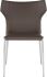 Wayne Dining Chair (Mink Leather with Silver Legs)