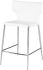 Wayne Counter Stool (White Leather with Silver Base)