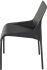 Delphine Dining Chair (No Armrests - Dark Grey Leather)