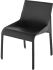Delphine Dining Chair (No Armrests - Black Leather)