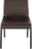 Delphine Dining Chair (No Armrests - Brown Leather)