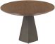 Oblo Dining Table (Medium - Walnut with Bronze Base)