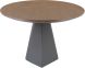 Oblo Dining Table (Walnut Veneer Top with Titanium Steel Base)