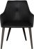 Renee Dining Chair (Black with Bronze Frame)