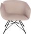 Doppio Occasional Chair (Mauve with Black Frame)