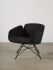 Doppio Occasional Chair (Coal with Black Frame)