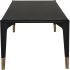 Quattro Dining Table (Short - Onyx with Bronze Accent)