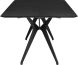 Daniele Dining Table (Long - Black with Black Legs)