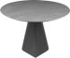 Oblo Dining Table (Medium - Grey with Titanium Base)
