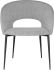 Alotti Dining Chair (Light Grey Boucle Fabric & Black Legs)