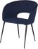 Alotti Dining Chair (True Blue Fabric & Black Legs)