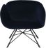 Doppio Occasional Chair (Dusk Fabric & Black Frame)