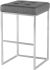 Chi Bar Stool (Grey with Silver Frame)