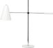 Tivat Table Lamp (White with Silver Body)