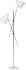 Tivat Floor Lamp (White with Silver Body)