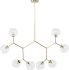 Atom 8 Pendant Light (Clear with Gold Fixture)