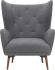 Klara Single Seat Sofa (Shale Grey with Walnut Legs)