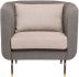 Gabriel Single Seat Sofa (Charcoal Grey with Pewter Grey Cushion)