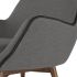 Gretchen Occasional Chair (Slate Grey with Walnut Legs)