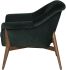 Charlize Occasional Chair (Emerald Green with Walnut Legs)