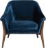 Charlize Occasional Chair (Midnight Blue with Walnut Legs)