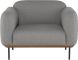 Benson Single Seat Sofa (Light Grey with Black Legs)