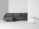 Anders Sectional Sofa (Slate Grey with Silver Legs)