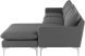 Anders Sectional Sofa (Slate Grey with Silver Legs)