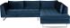 Janis Sofa Sectionnel (Droite - Bleu Minuit avec Pattes Argent)