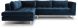 Janis Sofa Sectionnel (Gauche - Bleu Minuit avec Pattes Argentés)