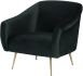 Lucie Occasional Chair (Emerald Green with Gold Legs)