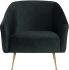 Lucie Occasional Chair (Emerald Green with Gold Legs)