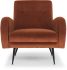 Hugo Occasional Chair (Rust with Black Legs)