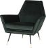 Vanessa Occasional Chair (Emerald Green with Black Legs)