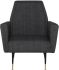 Victor Occasional Chair (Dark Grey Tweed with Black Legs)