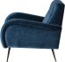 Hugo Occasional Chair (Midnight Blue with Black Legs)