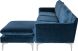 Anders Sectional Sofa (Midnight Blue with Silver Legs)