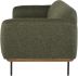 Benson Triple Seat Sofa (Hunter Green Tweed with Black Legs)