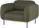 Benson Single Seat Sofa (Hunter Green Tweed with Black Legs)