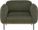 Benson Single Seat Sofa (Hunter Green Tweed with Black Legs)