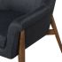Charlize Occasional Chair (Storm Grey with Walnut Legs)