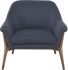 Charlize Occasional Chair (Denim Tweed with Walnut Legs)