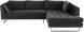 Janis Sectional Sofa (Right - Shadow Grey with Silver Legs)