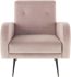 Hugo Occasional Chair (Blush with Black Legs)