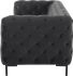 Tufty Triple Seat Sofa (Shadow Grey with Black Legs)