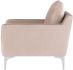 Anders Single Seat Sofa (Blush with Silver Legs)
